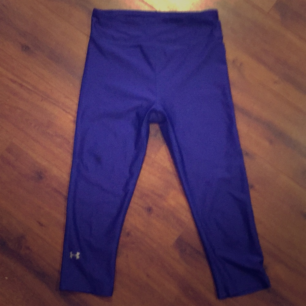 Under Armor violet compression workout leggings